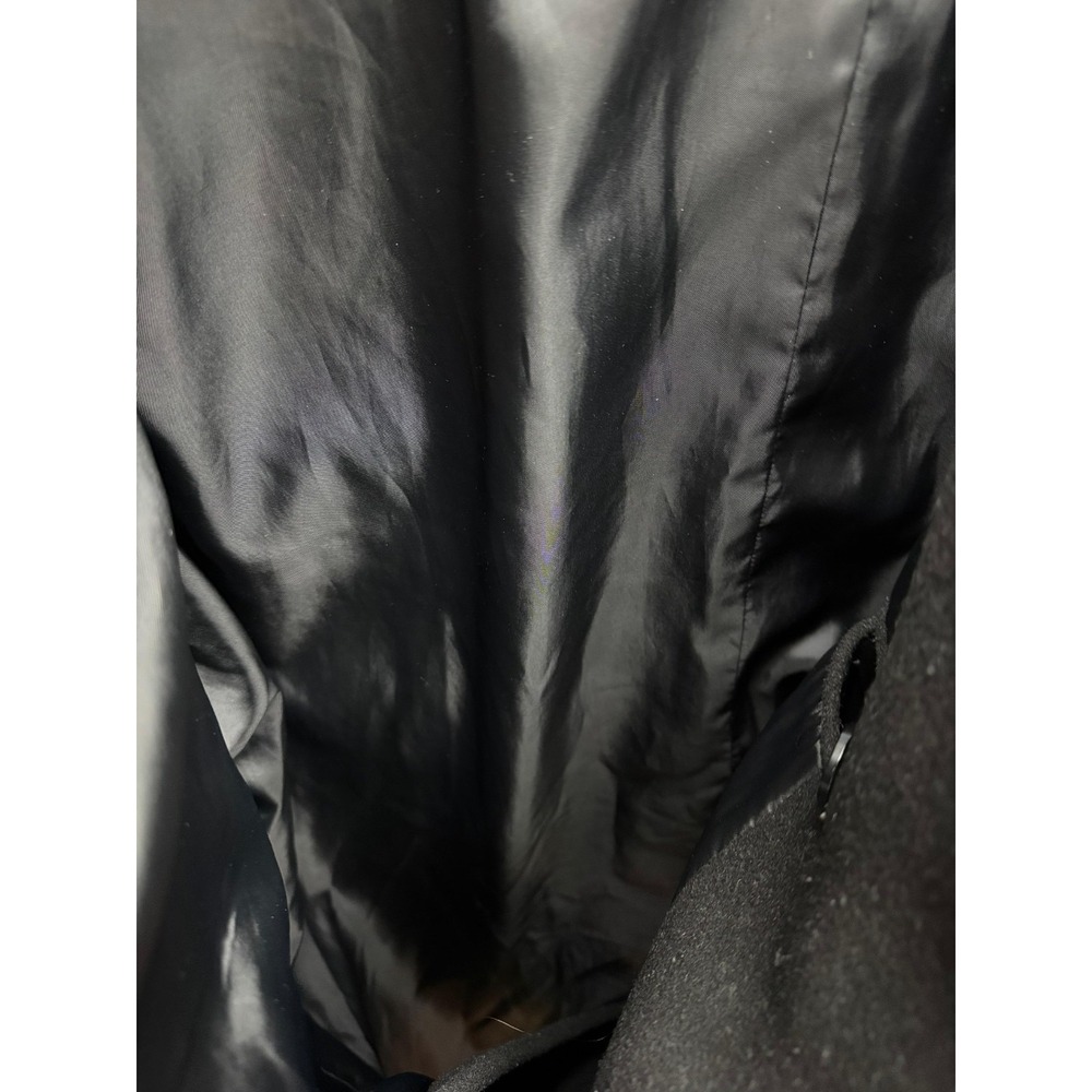 The Frankie Shop Double-Breasted Belted Trench Coat Black Womens Size L/XL - Picture 10 of 16